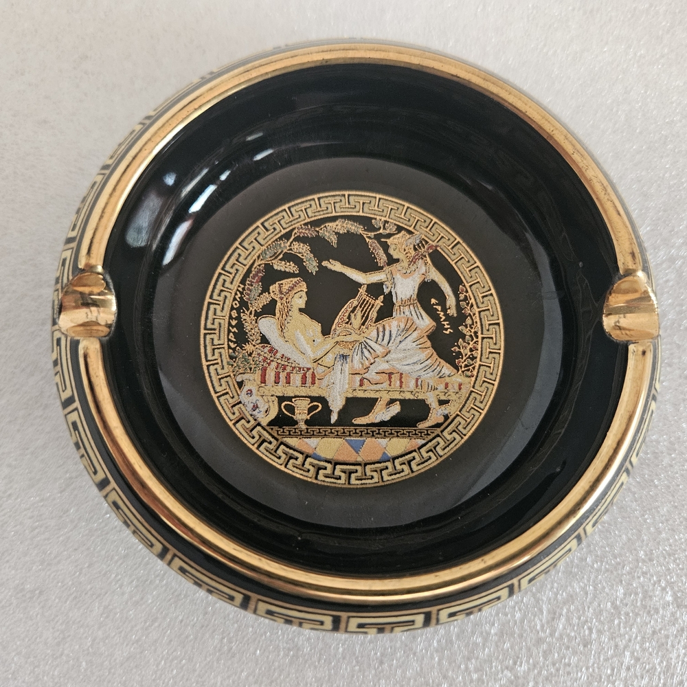 Black and Gold Decorative Ashtray